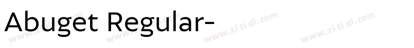 Abuget Regular字体转换